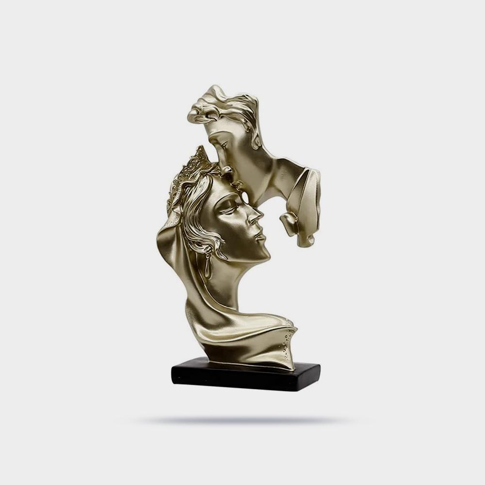 Couple Figurines Statue Romantic Carved Crafts Ornament Kissing Lover Resin Sculpture Modern Art Image 4