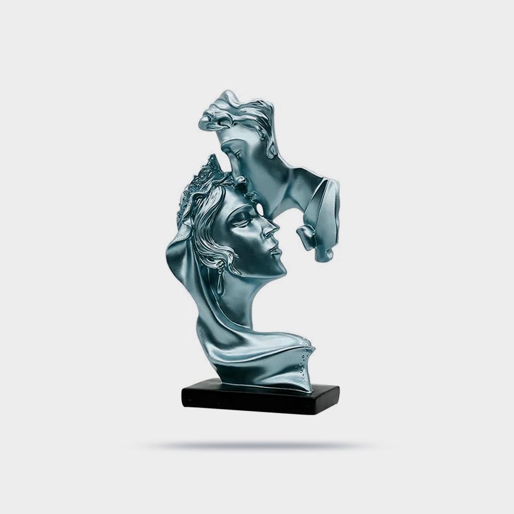 Couple Figurines Statue Romantic Carved Crafts Ornament Kissing Lover Resin Sculpture Modern Art Image 3